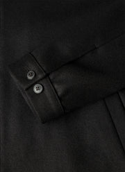 Men's Boiled Wool Harrington Jacket in Black