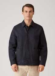 Men's Cotton Drill Chore Jacket in Navy