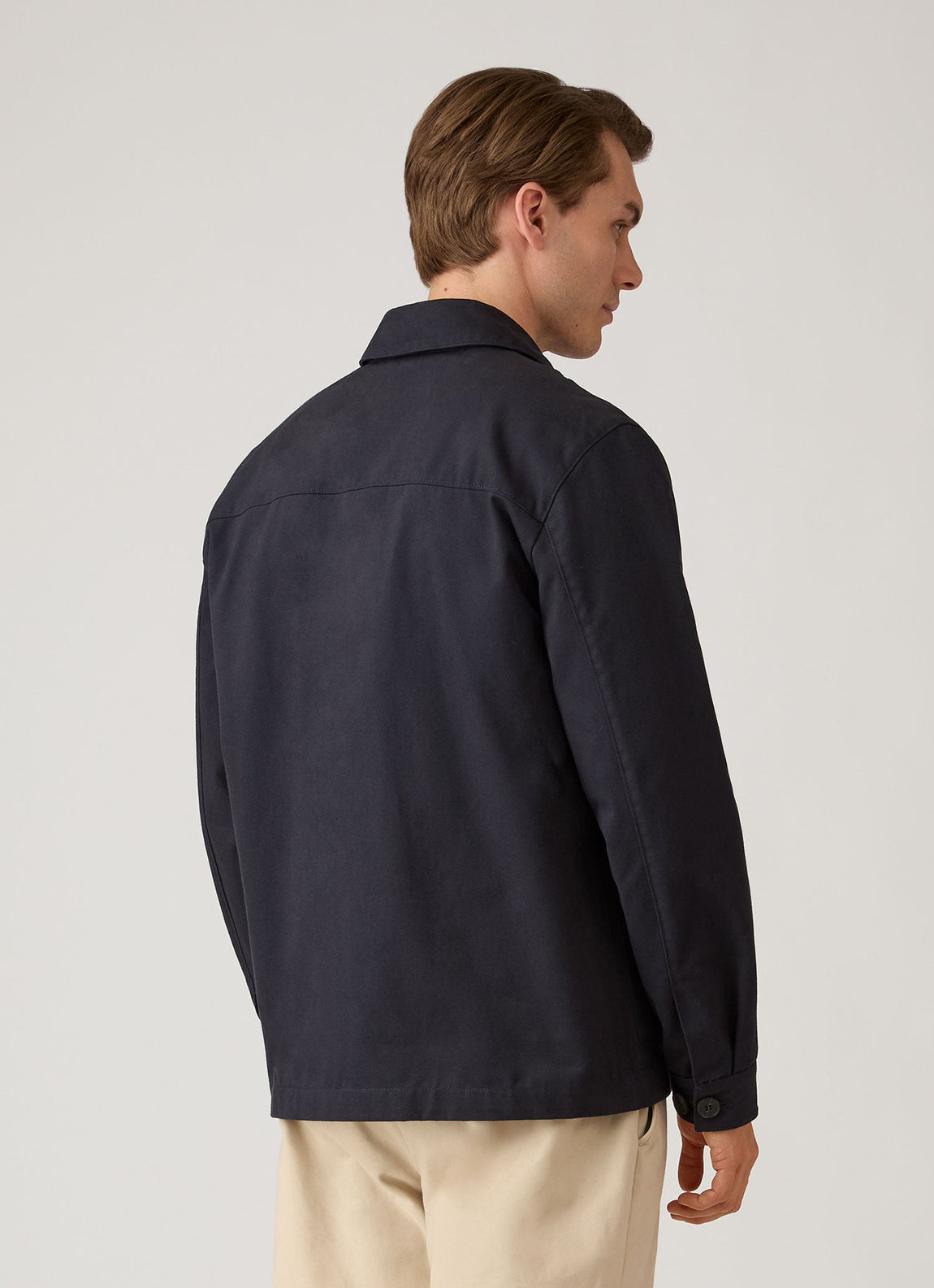 Men's Cotton Drill Chore Jacket in Navy