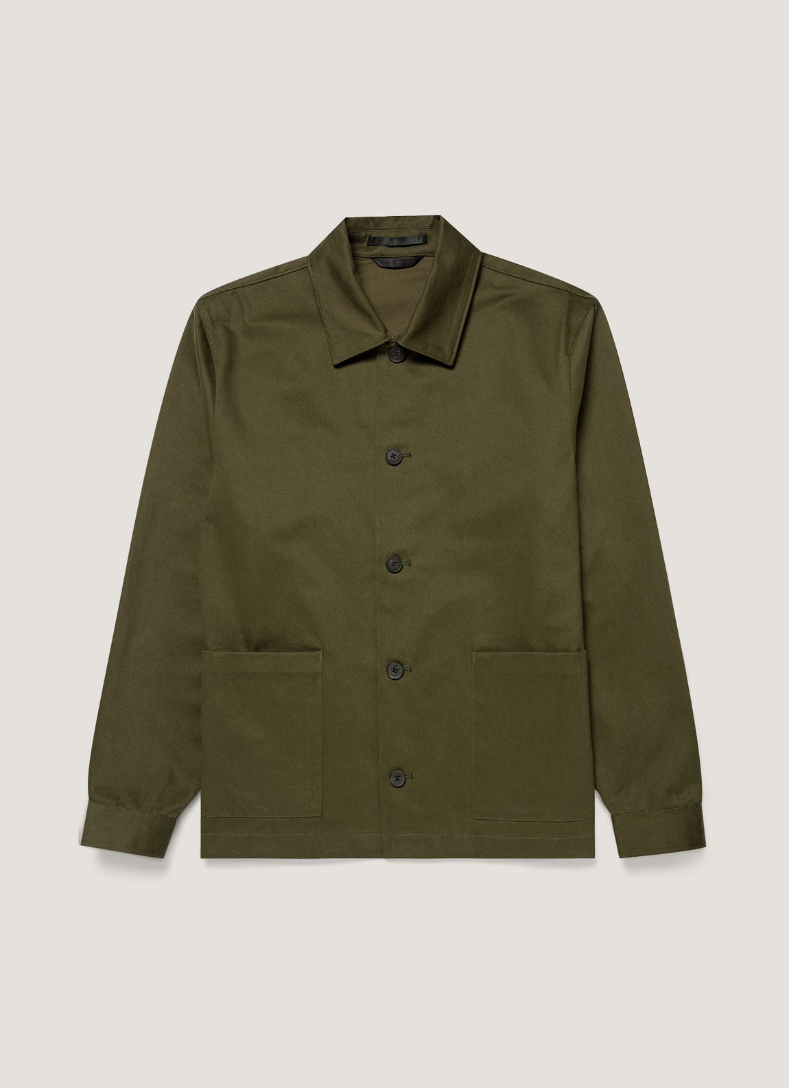 Men's Cotton Drill Chore Jacket in Loden Green