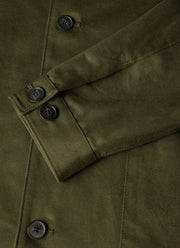 Men's Cotton Drill Chore Jacket in Loden Green