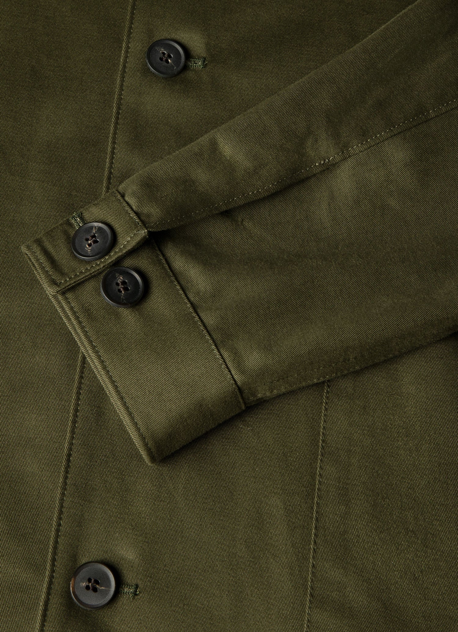 Men's Cotton Drill Chore Jacket in Loden Green