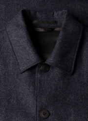 Men's Wool Twill Chore Jacket in Slate Blue Melange