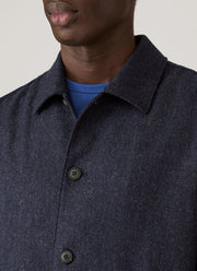 Men's Wool Twill Chore Jacket in Slate Blue Melange
