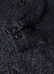 Men's Wool Twill Chore Jacket in Slate Blue Melange
