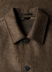 Men's Wool Twill Chore Jacket in Loden Green Melange
