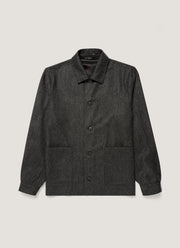 Men's Wool Twill Chore Jacket in Charcoal Melange