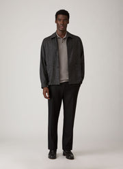 Men's Wool Twill Chore Jacket in Charcoal Melange