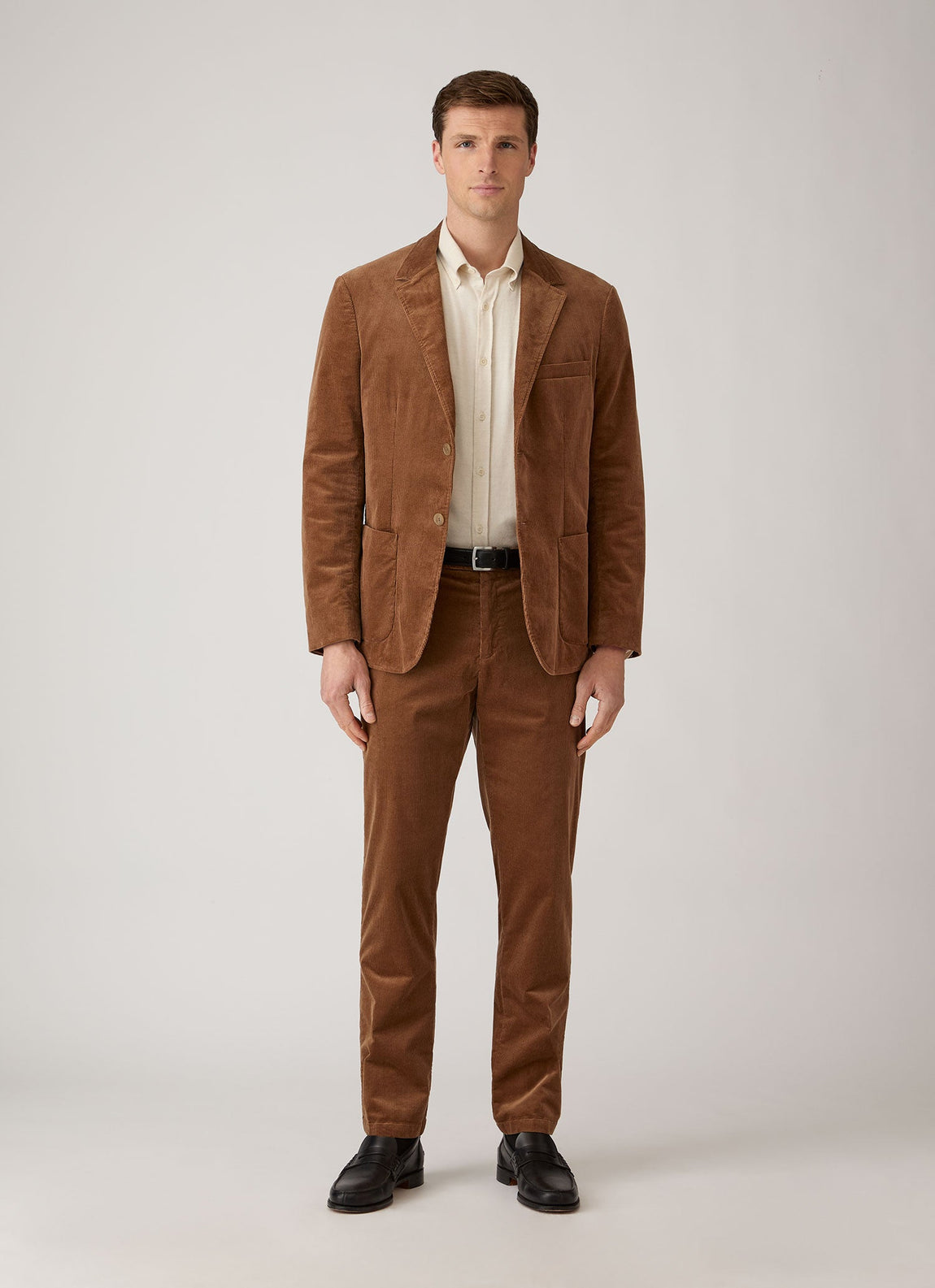 Men's Corduroy Blazer in Dark Beige