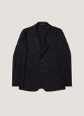 Men's Wool Cashmere Flannel Blazer in Navy