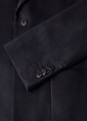 Men's Wool Cashmere Flannel Blazer in Navy