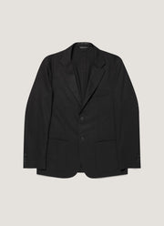 Men's Wool Cashmere Flannel Blazer in Charcoal Melange
