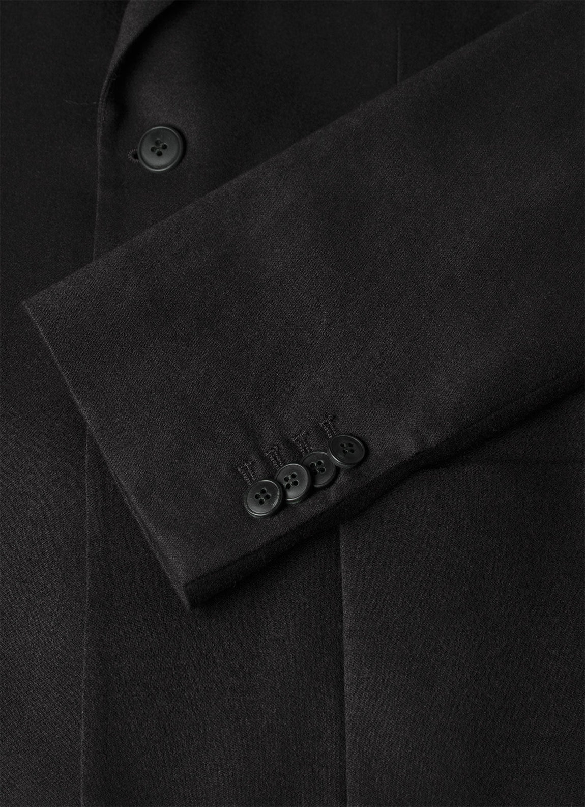 Men's Wool Cashmere Flannel Blazer in Charcoal Melange