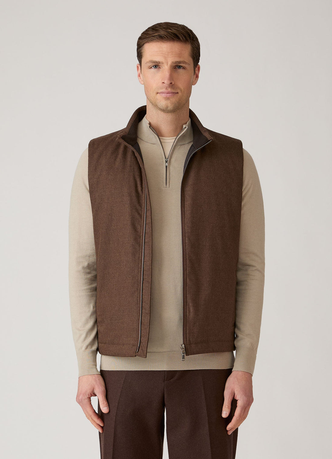 Wool Cashmere Flannel Gilet