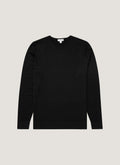 Men's Extra-Fine Merino Jumper in Black
