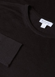 Men's Extra-Fine Merino Jumper in Black
