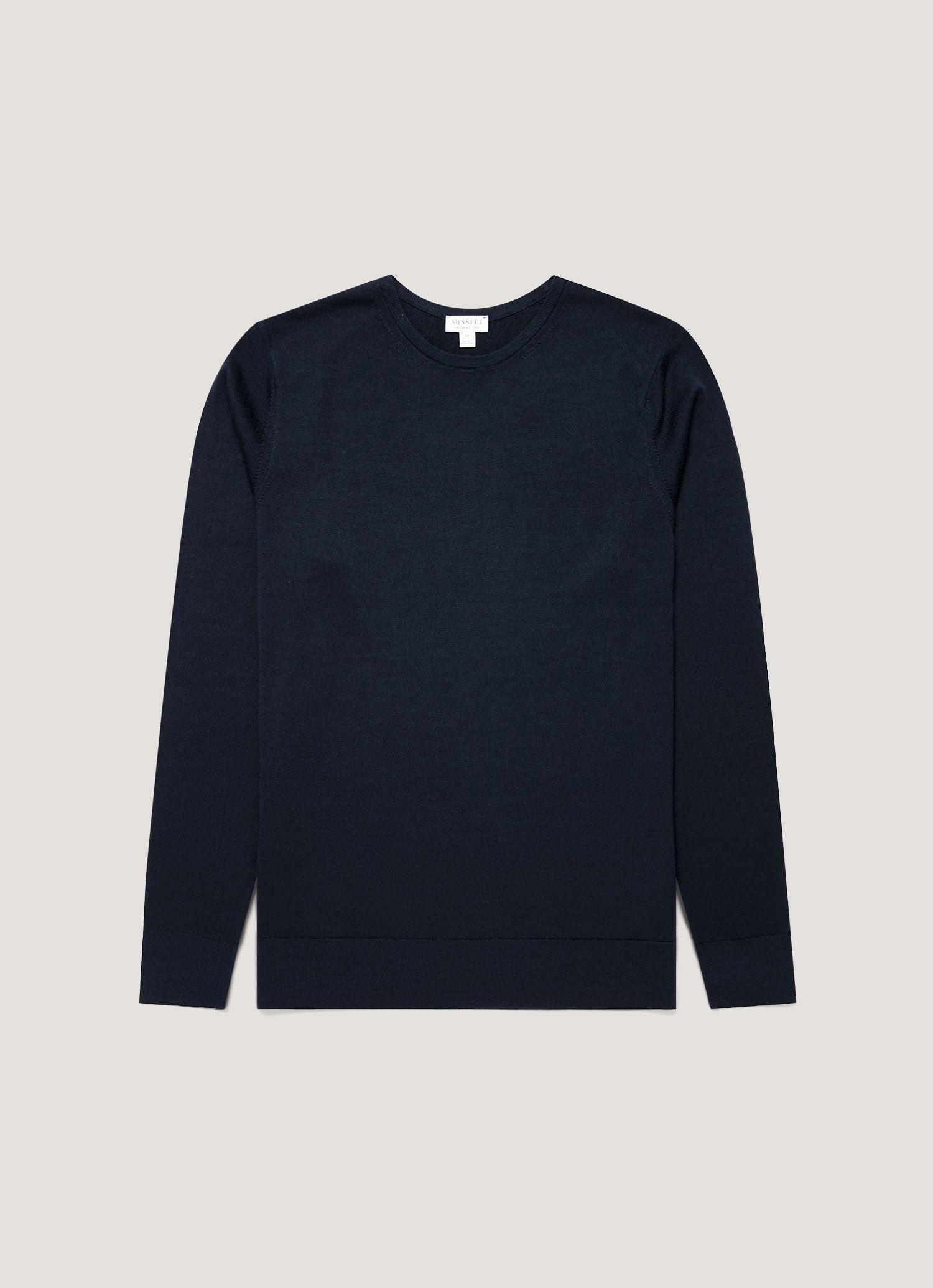 Men's Extra-Fine Merino Jumper in Navy