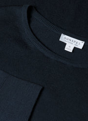 Men's Extra-Fine Merino Jumper in Navy