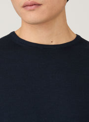 Men's Extra-Fine Merino Jumper in Navy