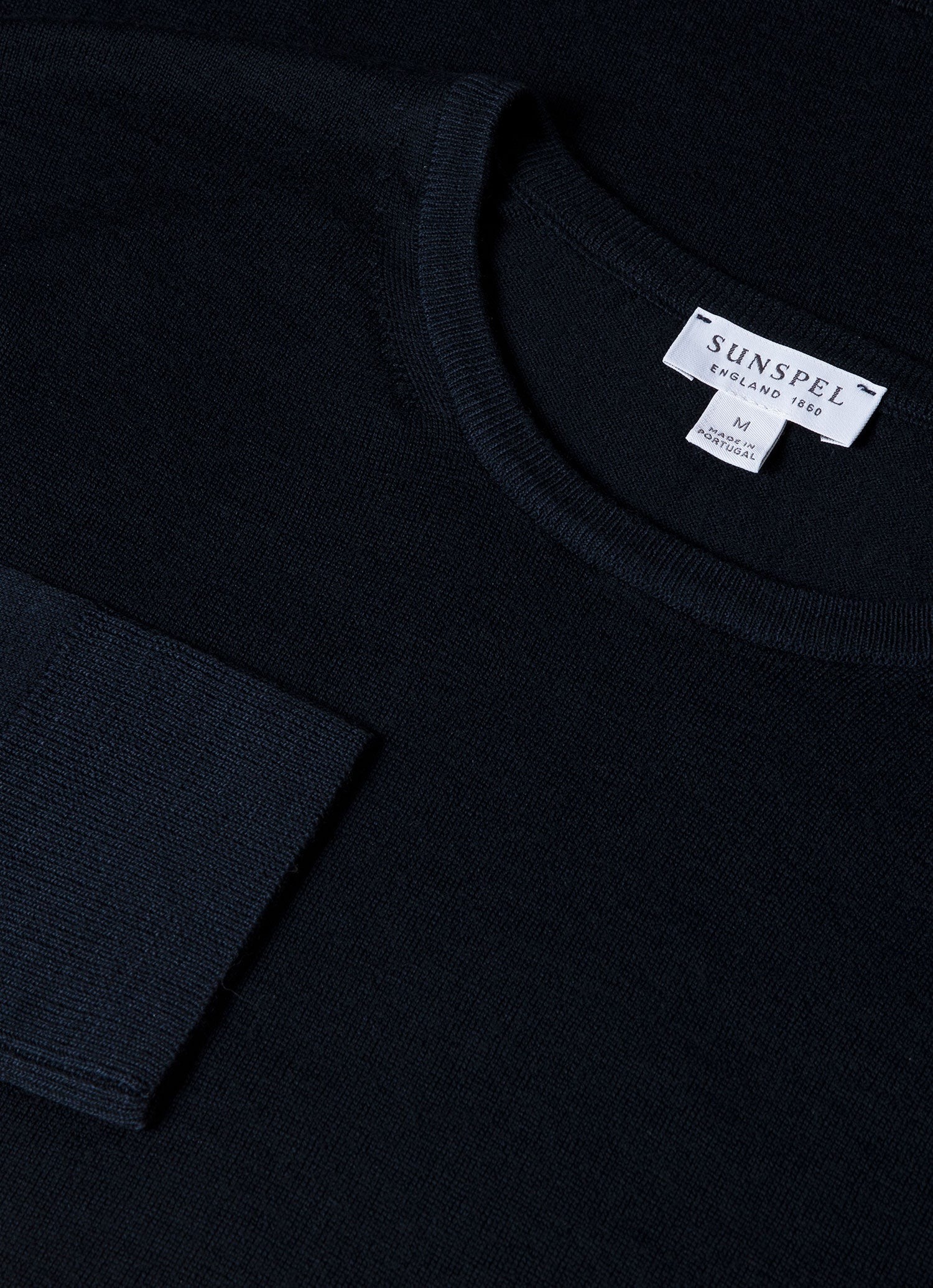 Men's Extra-Fine Merino Jumper in Light Navy
