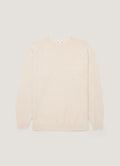 Men's Lambswool Crew Neck Jumper in Oatmeal Melange