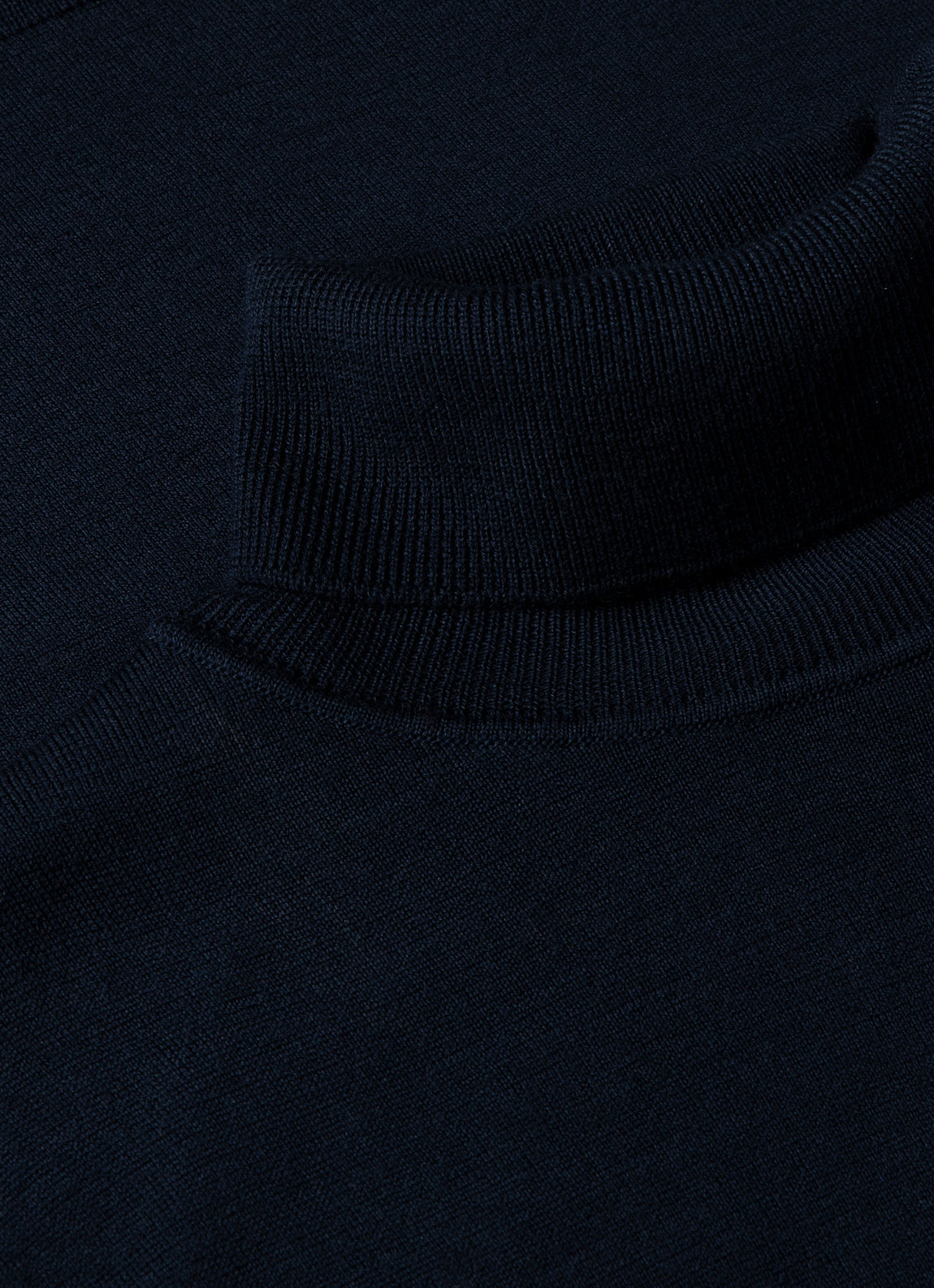 Men's Extra-Fine Merino Roll Neck Jumper in Light Navy