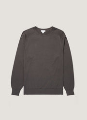 Men's Sea Island Cashmere Crew Neck Jumper in Anthracite