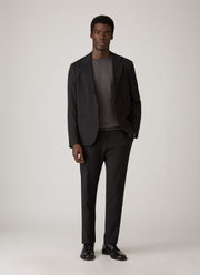 Men's Sea Island Cashmere Crew Neck Jumper in Anthracite