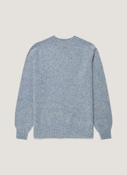 Men's Shetland Crew Neck Jumper in Powder Blue
