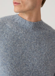 Men's Shetland Crew Neck Jumper in Powder Blue