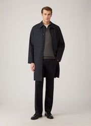 Men's Sea Island Cashmere Half Zip in Anthracite