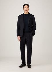Men's Cashmere Crew Neck Jumper in Navy