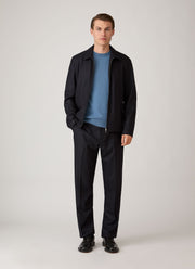 Men's Cashmere Crew Neck Jumper in Powder Blue