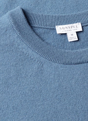 Men's Cashmere Crew Neck Jumper in Powder Blue