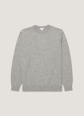 Men's Cashmere Crew Neck Jumper in Grey Melange
