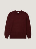 Men's Cashmere Crew Neck Jumper in Bakelite