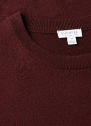 Men's Cashmere Crew Neck Jumper in Bakelite