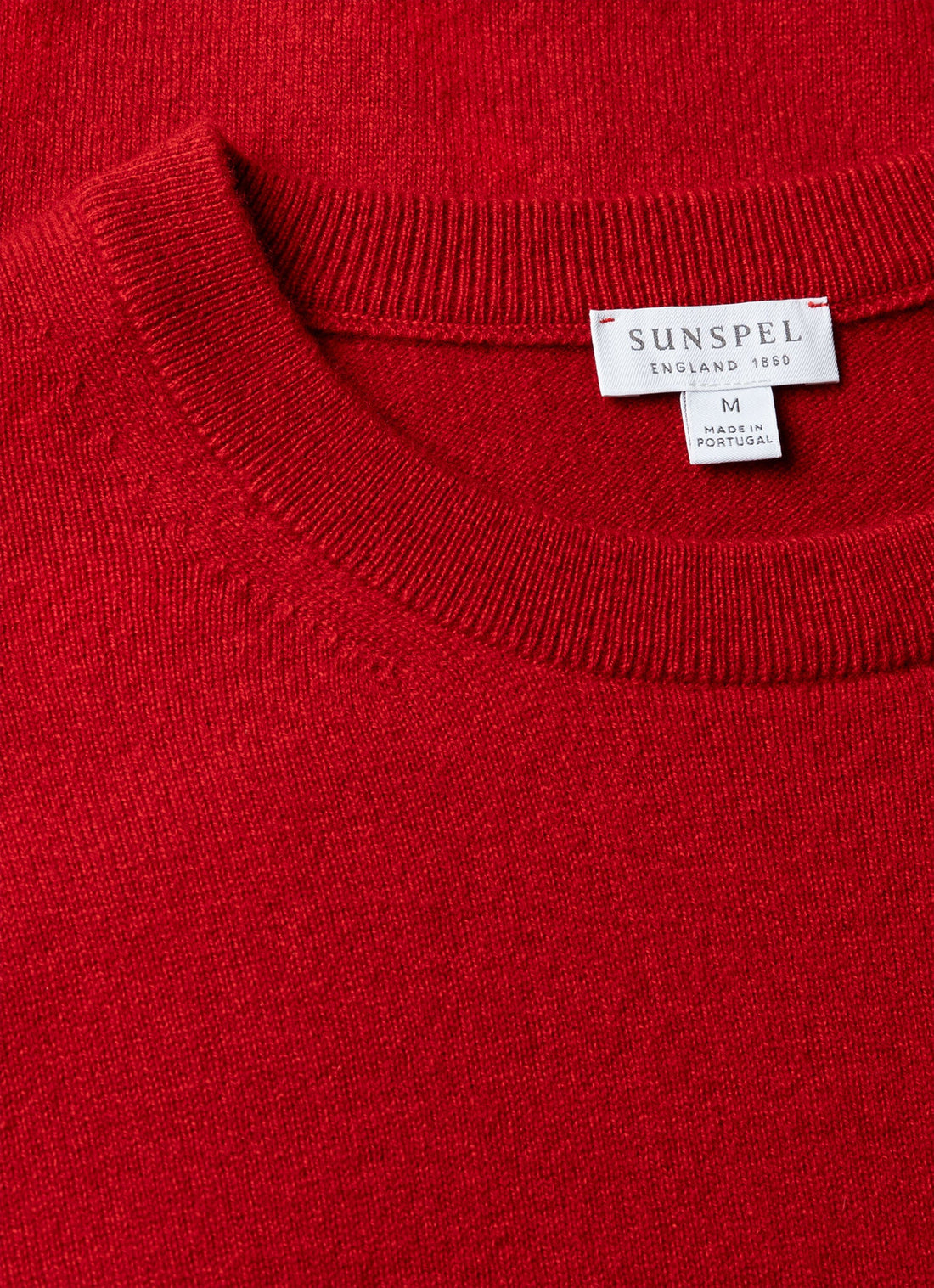Men's Cashmere Crew Neck Jumper in Ruby Red