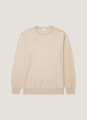 Men's Cashmere Crew Neck Jumper in Swansdown