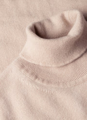 Men's Cashmere Roll Neck Jumper in Swansdown