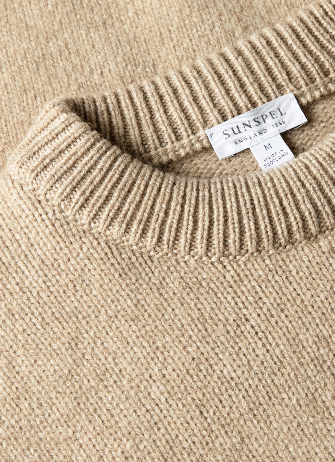 Men's Baby Cashmere Jumper in Oatmeal Melange