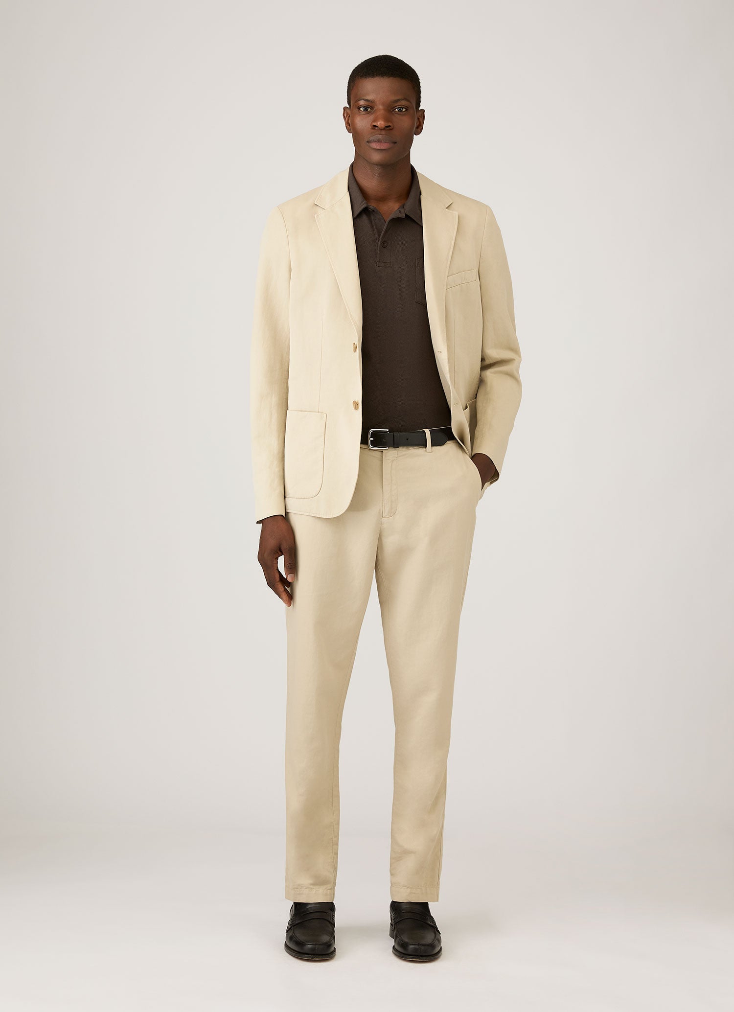 Men's Riviera Polo Shirt in Dark Chocolate