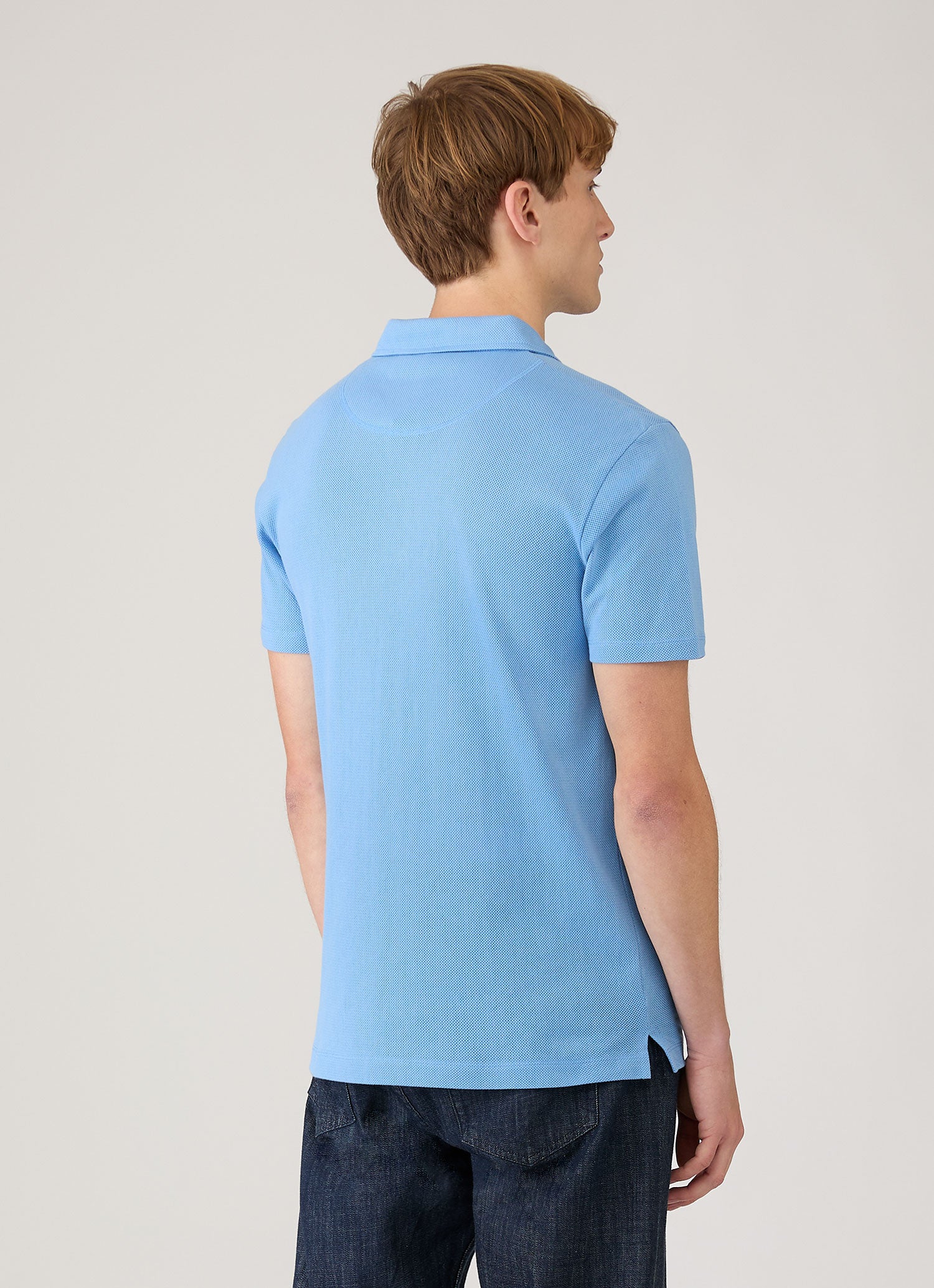 Men's Riviera Polo Shirt in Azure Blue