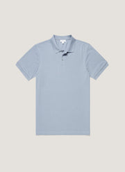 Men's Piqué Polo Shirt in Powder Blue