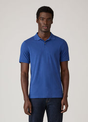 Men's Piqué Polo Shirt in Clear Night