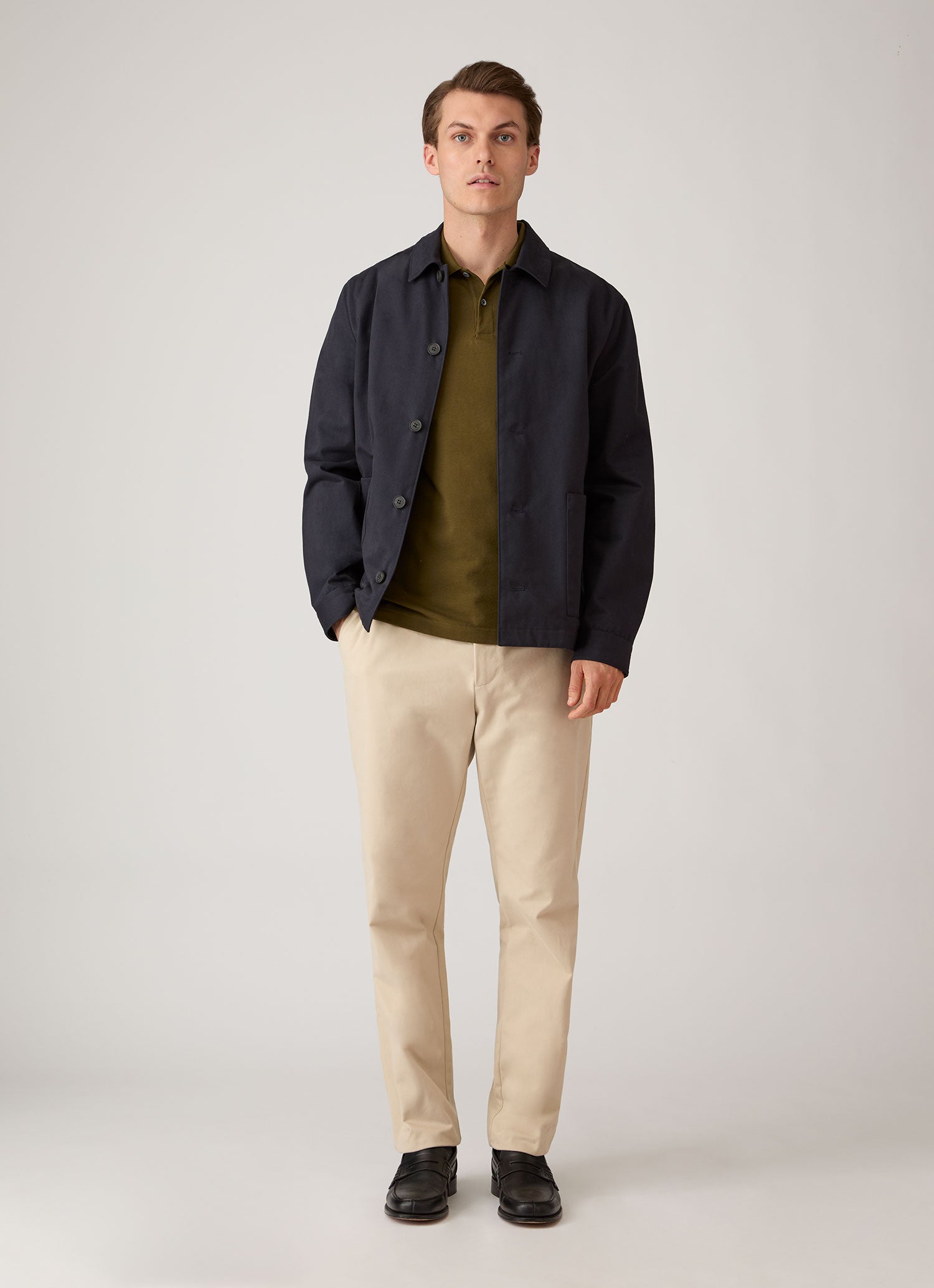 Men's Piqué Polo Shirt in Loden Green