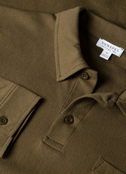 Men's Long Sleeve Riviera Polo Shirt in Loden Green