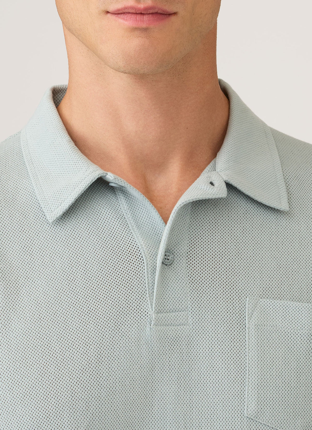 Men's Long Sleeve Riviera Polo Shirt in Haar