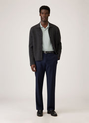 Men's Long Sleeve Piqué Polo Shirt in Haar