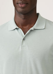 Men's Long Sleeve Piqué Polo Shirt in Haar